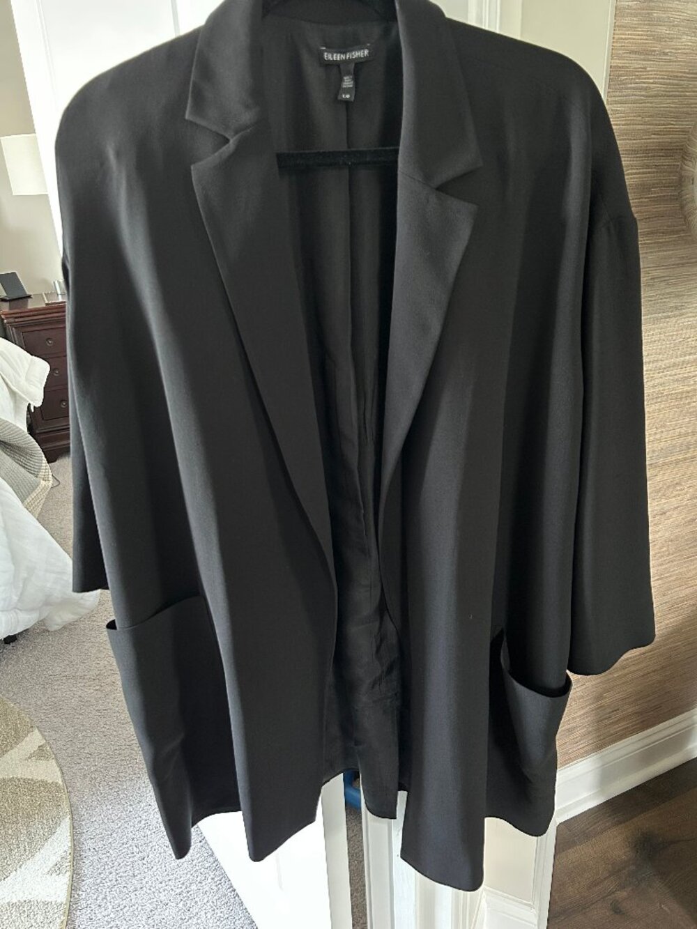 Black Eileen Fisher Jacket Sz Large